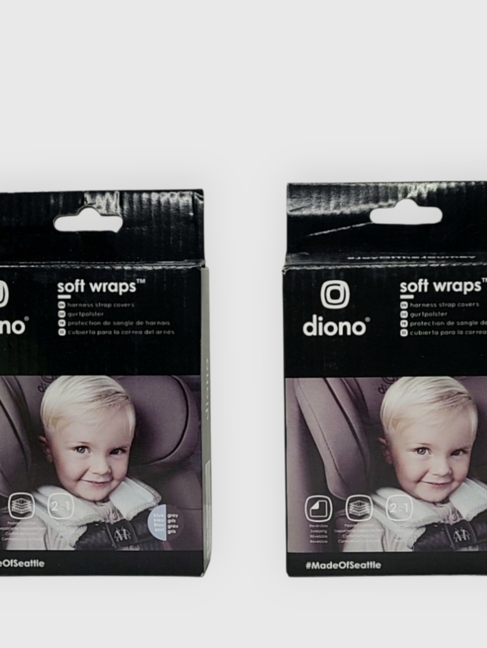 Diono Soft Wraps Baby/Child Car Sear Harness Pads bundle of 2 boxes.